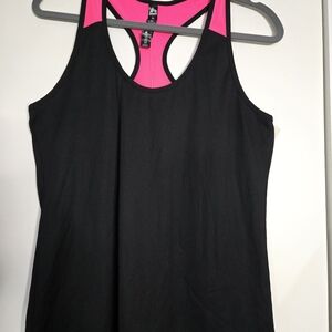 RBX Black and Pink Racerback Tank Top